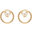 Zoe Chicco Small Circle Studs - Gold/Pearl