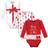 Little Treasure Long Sleeve Bodysuits 3-pack - Glitzmas (11172491)