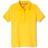 French Toast Girl's Short Sleeve Interlock Polo with Picot Collar - Gold