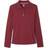 French Toast Girl's Long Sleeve Interlock Knit Polo with Picot Collar - Burgundy