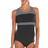 Dolfin Aquashape Colorblock One Piece Lap Swimsuit - Black/Grey