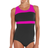 Dolfin Aquashape Colorblock One Piece Lap Swimsuit - Black/Pink