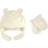 Luvable Friends Baby Fleece Bear Hat and Mitten Set 2-pack - Cream (10130988)