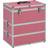 vidaXL Makeupkuffert 37 x 24 x 40 cm pink aluminium