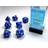 Chessex Rollespils Terninger Opaque Blue w/White