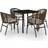 vidaXL 3099228 Patio Dining Set, 1 Table incl. 4 Chairs