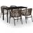 vidaXL 3099229 Patio Dining Set, 1 Table incl. 4 Chairs