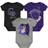 Outerstuff Colorado Rockies Change Bodysuit Up 3-Pack - Black/Purple/Gray