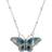 1928 Jewelry Butterfly Pendant Necklace - Silver/Blue