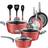 NutriChef Reinforced Forged Cookware Set with lid 12 Parts