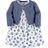 Luvable Friends Dress & Cardigan Set - Blue Floral (10137173)