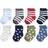 Luvable Friends Basic Socks 8-Pack - Stars Black/Blue ( 10728086)