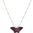 1928 Jewelry Butterfly Necklace - Silver/Purple