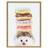 Kate & Laurel Sylvie Hedgehog Donuts by Amy Peterson Framed Art 45.7x61cm