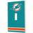 Strategic Printing Miami Dolphins Stripe Single Toggle Light Switch Plate