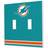 Strategic Printing Miami Dolphins Stripe Double Toggle Light Switch Plate