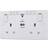BG 922UWR01 British General Square Edge 13A 2 Gang Switched Socket with