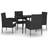 vidaXL 3099620 Patio Dining Set, 1 Table incl. 4 Chairs