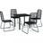 vidaXL 3099090 Patio Dining Set, 1 Table incl. 4 Chairs