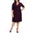 Kiyonna Essential Wrap Dress Plus Size - Plum Passion