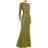 Mac Duggal Beaded Long Sleeve Evening Gown - Olive