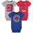 Outerstuff Chicago Cubs Change Up Bodysuit Set 3-Pack - Royal/Red/Heathered Gray