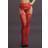 Le Désir Suspender Rhinestone Pantyhose Red