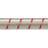 Robline Elastiksnor, Hvid/rød elastik snor 3mm hvid/rød 250m
