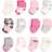 Hudson Cotton Rich Newborn and Terry Socks - Pink Moose (10753447)
