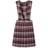 French Toast Girl's V-neck Pleated Plaid Jumper - Red Dark