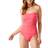 Tommy Bahama Pearl Shirred Bandeau One Piece Swimsuit