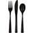 Unique Party Disposable Cutlery Black 18-pack