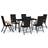 vidaXL 3099116 Patio Dining Set, 1 Table incl. 6 Chairs