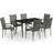vidaXL 3099410 Patio Dining Set, 1 Table incl. 6 Chairs