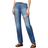 DL1961 Emilie High Rise Vintage Ultra Straight Jeans - Bedford Blue Raw