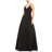 Mac Duggal Classic A-Line V-Neck Ballgown - Black