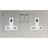 Varilight XDC5WS Screwless Polished Chrome 2 Gang Double 13A Switched Plug Socket