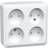 Gelia Connect 2 Home Vägguttag 4-vägs, utanpåliggande, ojordat