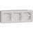 Schneider Electric Exxact utanpÃ¥liggande dosa 3-fack 33mm hÃ¶g, vit