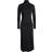 Susana Monaco Long Sleeve Turtleneck Slit Midi Dress - Black