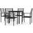 vidaXL 3099198 Patio Dining Set, 1 Table incl. 4 Chairs