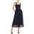 Monique Lhuillier Sleeveless Lace Midi Dress - Royal Blue