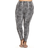 White Mark Printed Leggings Plus Size - Grey