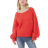 Free People Carter Pullover Sweater - Red Hot