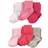 Luvable Friends Basic Cuff Socks 6-pack - Coral and Pink (10726164)