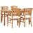 vidaXL 3060026 Patio Dining Set, 1 Table incl. 4 Chairs