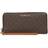 Michael Kors Large oblong wallet With logo - Brown