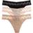 Natori Bliss Perfection Thong 3-pack - Cameo Rose/Café/Black