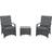 OutSunny 841-143V01 - Grey Bistro Set, 1 Table incl. 2 Chairs