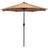 OutSunny Alfresco Solar Powered LED Parasol Umbrella, Brown